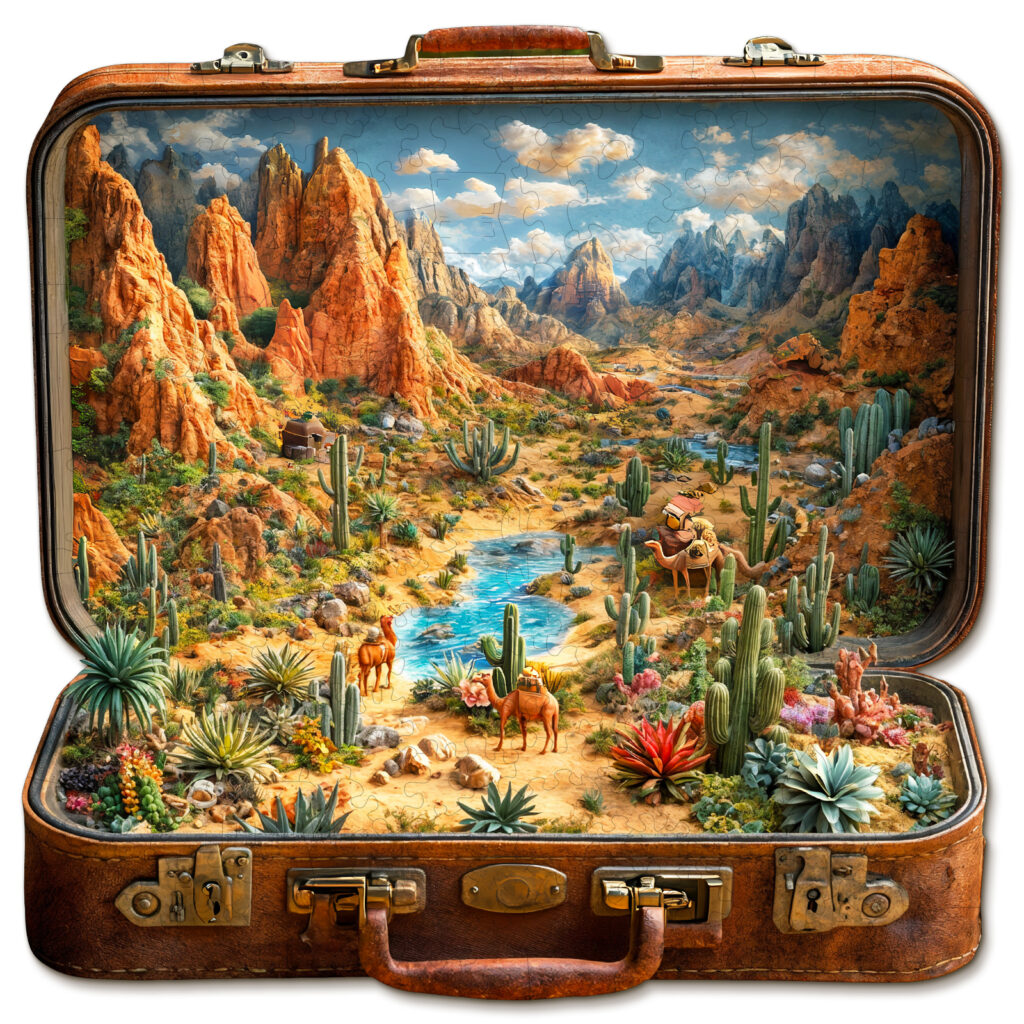 Wooden Jigsaw Puzzle – Desert Journey - KaaYee Puzzles