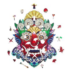 Alternative view of Wooden Jigsaw Puzzle-ANCIENT MASK