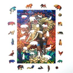 Alternative view of Wooden Jigsaw Puzzle-BOHEMIAN ELEPHANT