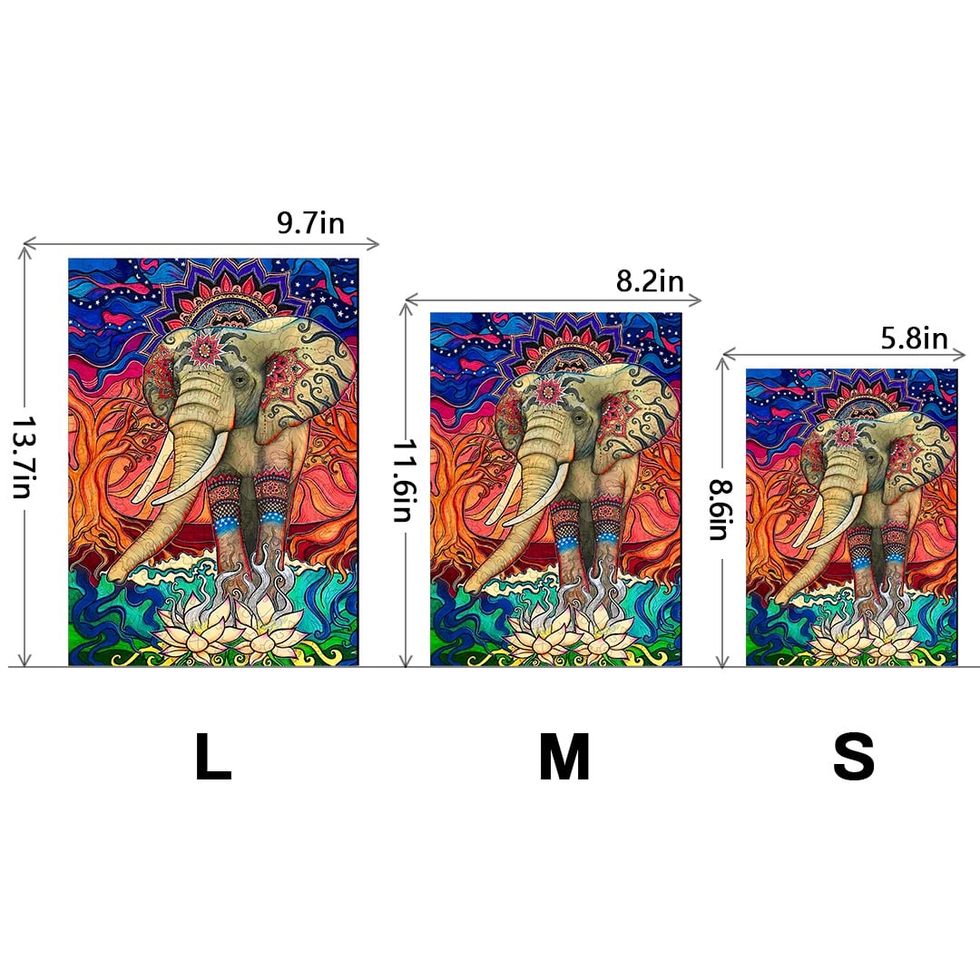 Wooden Jigsaw Puzzle-BOHEMIAN ELEPHANT - Image 3