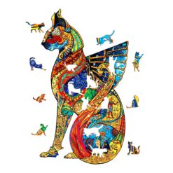 Alternative view of Wooden Jigsaw Puzzle -CAT STATUE