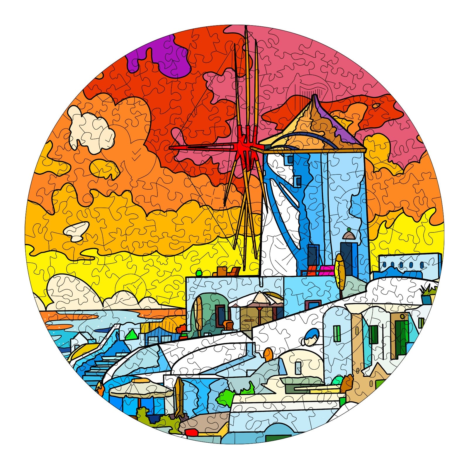 Wooden Jigsaw Puzzle-CHARMING AEGEAN SEA