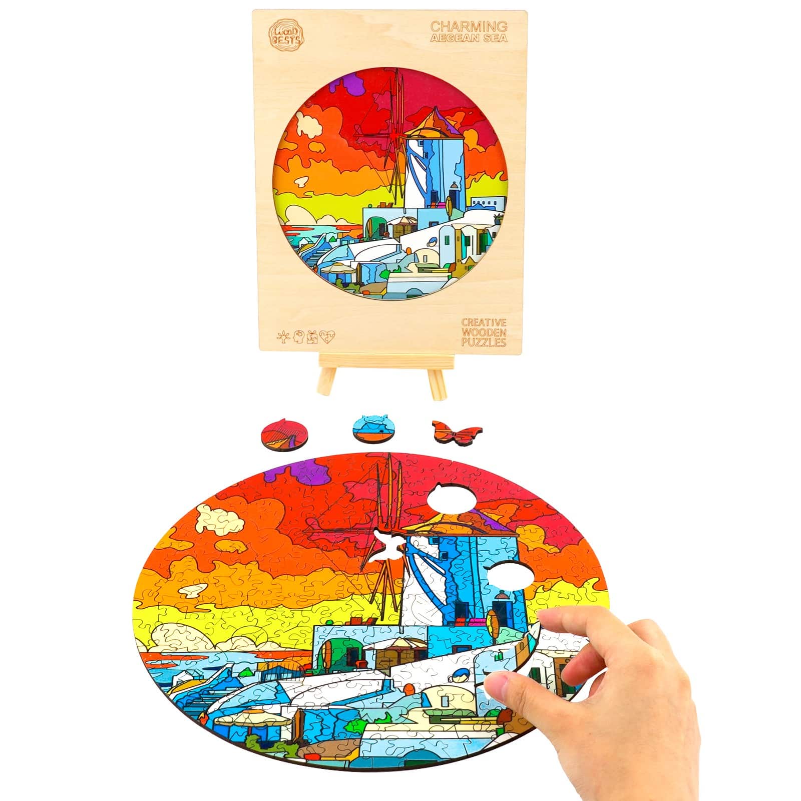 Wooden Jigsaw Puzzle-CHARMING AEGEAN SEA - Image 8