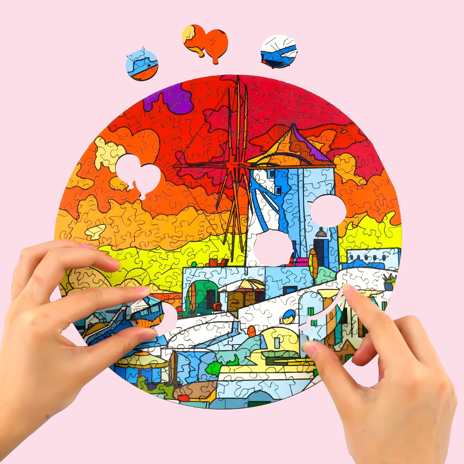 Wooden Jigsaw Puzzle-CHARMING AEGEAN SEA - Image 9