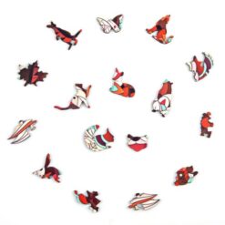 Alternative view of Wooden Jigsaw Puzzle-CLEVER RACCOON