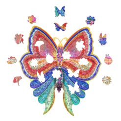 Alternative view of Wooden Jigsaw Puzzle-COLORFUL BUTTERFLIES