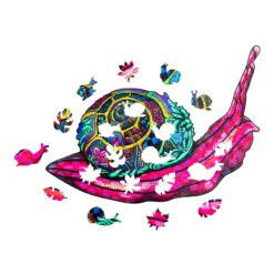 Alternative view of Wooden Jigsaw Puzzle-COLORFUL SNAIL