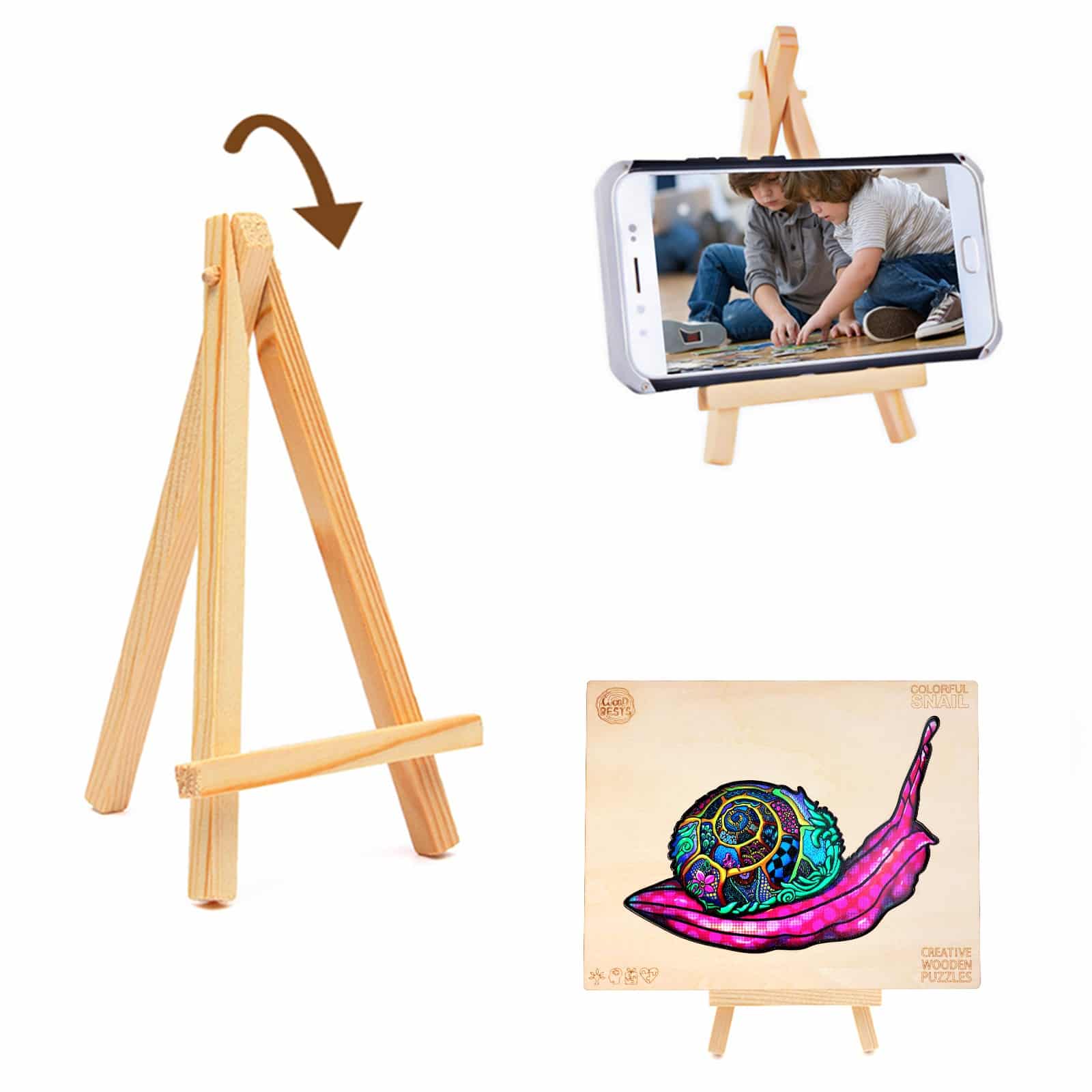Wooden Jigsaw Puzzle-COLORFUL SNAIL - Image 7