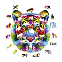 Alternative view of Wooden Jigsaw Puzzle-DAZZLE COLOUR THE TIGER