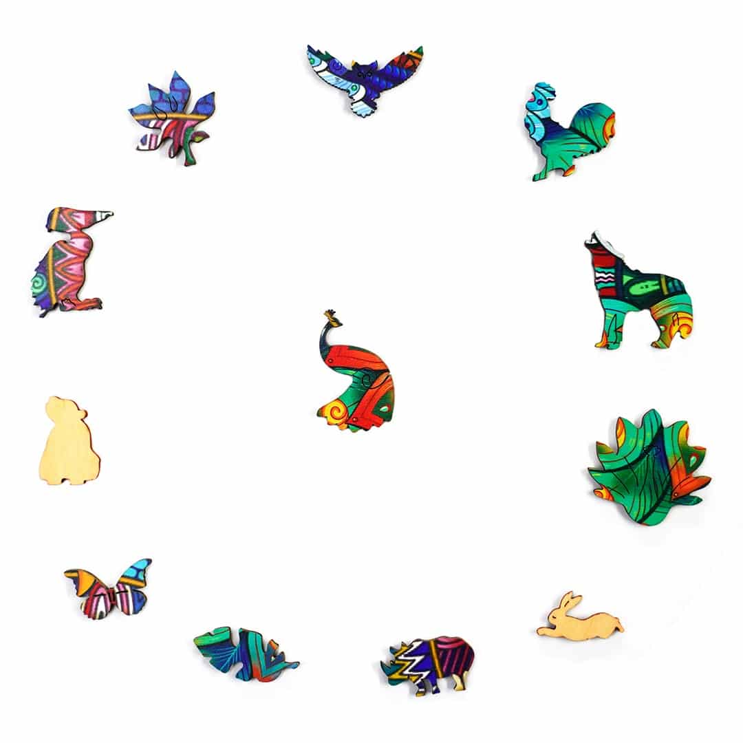 Wooden Jigsaw Puzzle-ELEGANT PEACOCK - Image 4