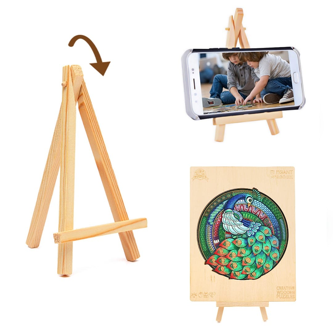 Wooden Jigsaw Puzzle-ELEGANT PEACOCK - Image 9