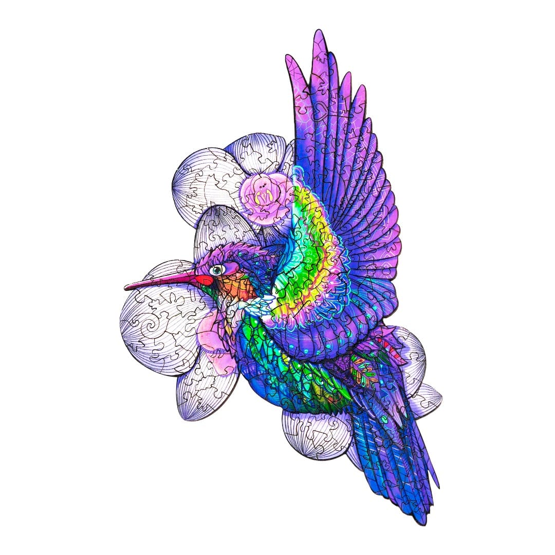 Wooden Jigsaw Puzzle-FREE HUMMINGBIRD