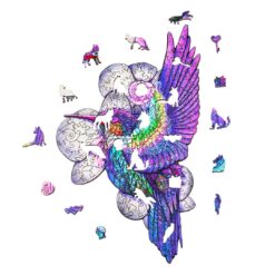 Alternative view of Wooden Jigsaw Puzzle-FREE HUMMINGBIRD