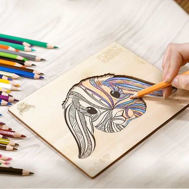 Wooden Jigsaw Puzzle-FUNNY RABBIT - Image 3