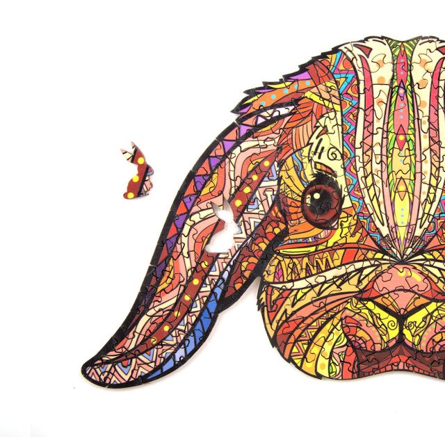 Wooden Jigsaw Puzzle-FUNNY RABBIT - Image 5