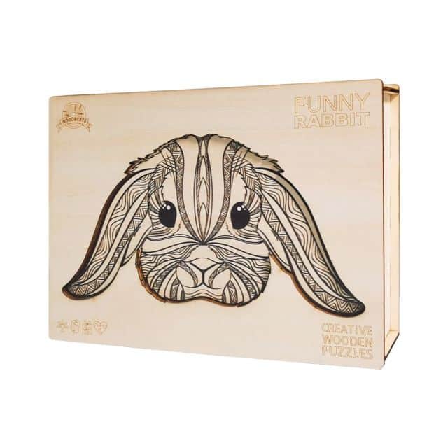 Wooden Jigsaw Puzzle-FUNNY RABBIT - Image 6