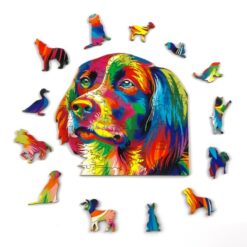 Alternative view of Wooden Jigsaw Puzzle-GOLDEN RETRIEVER