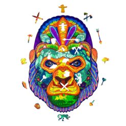 Alternative view of Wooden Jigsaw Puzzle-JUNGLE KING KONG