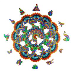 Alternative view of Wooden Jigsaw Puzzle- MANDALA-2