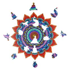 Alternative view of Wooden Jigsaw Puzzle - MANDALA-3