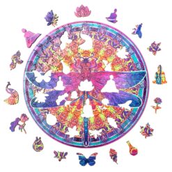 Alternative view of Wooden Jigsaw Puzzle-MANDALA DRAGONFLY 2