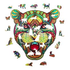 Alternative view of Wooden Jigsaw Puzzle-MYSTERIOUS LEOPARD