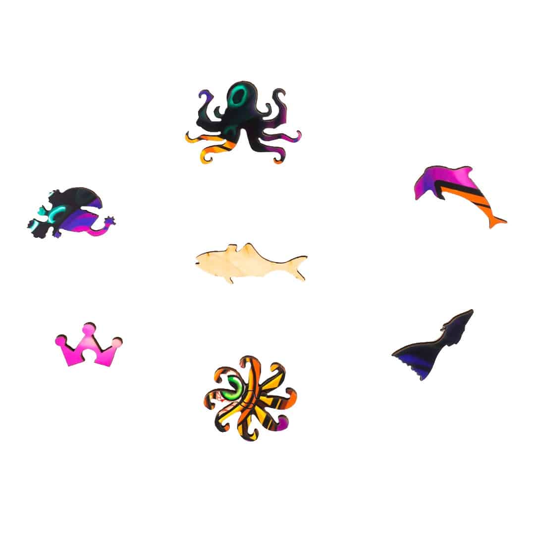 Wooden Jigsaw Puzzle-OCTOPUS XIAOHACHI - Image 3