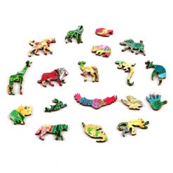 Alternative view of Wooden Jigsaw Puzzle-SHINY ELEPHANT