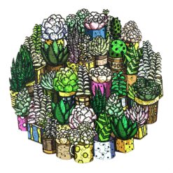 Wooden Jigsaw Puzzle-SUCCULENT PLANT