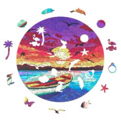 Alternative view of Wooden Jigsaw Puzzle-SUNSET