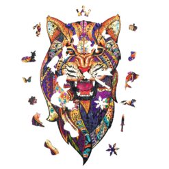 Alternative view of Wooden Jigsaw Puzzle-VIGILANT LEOPARD