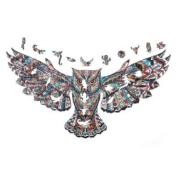 Alternative view of Wooden Jigsaw Puzzle-WISE OWL