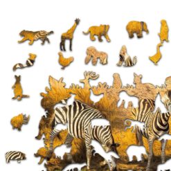 Alternative view of Wooden Jigsaw Puzzle- ZEBRA