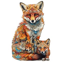 Wooden Jigsaw Puzzle-Parent-Child Fox