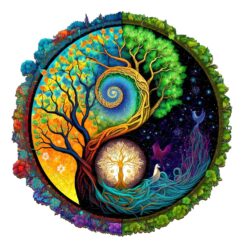 Wooden Jigsaw Puzzle-Yin-Yang Tree of Life 2