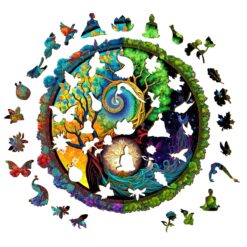 Alternative view of Wooden Jigsaw Puzzle-Yin-Yang Tree of Life 2