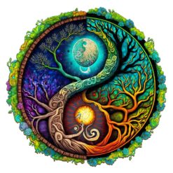 Wooden Jigsaw Puzzle-Yin-Yang Tree of Life