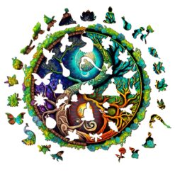Alternative view of Wooden Jigsaw Puzzle-Yin-Yang Tree of Life