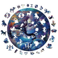 Alternative view of Zodiac Wooden Jigsaw Puzzle-Pisces