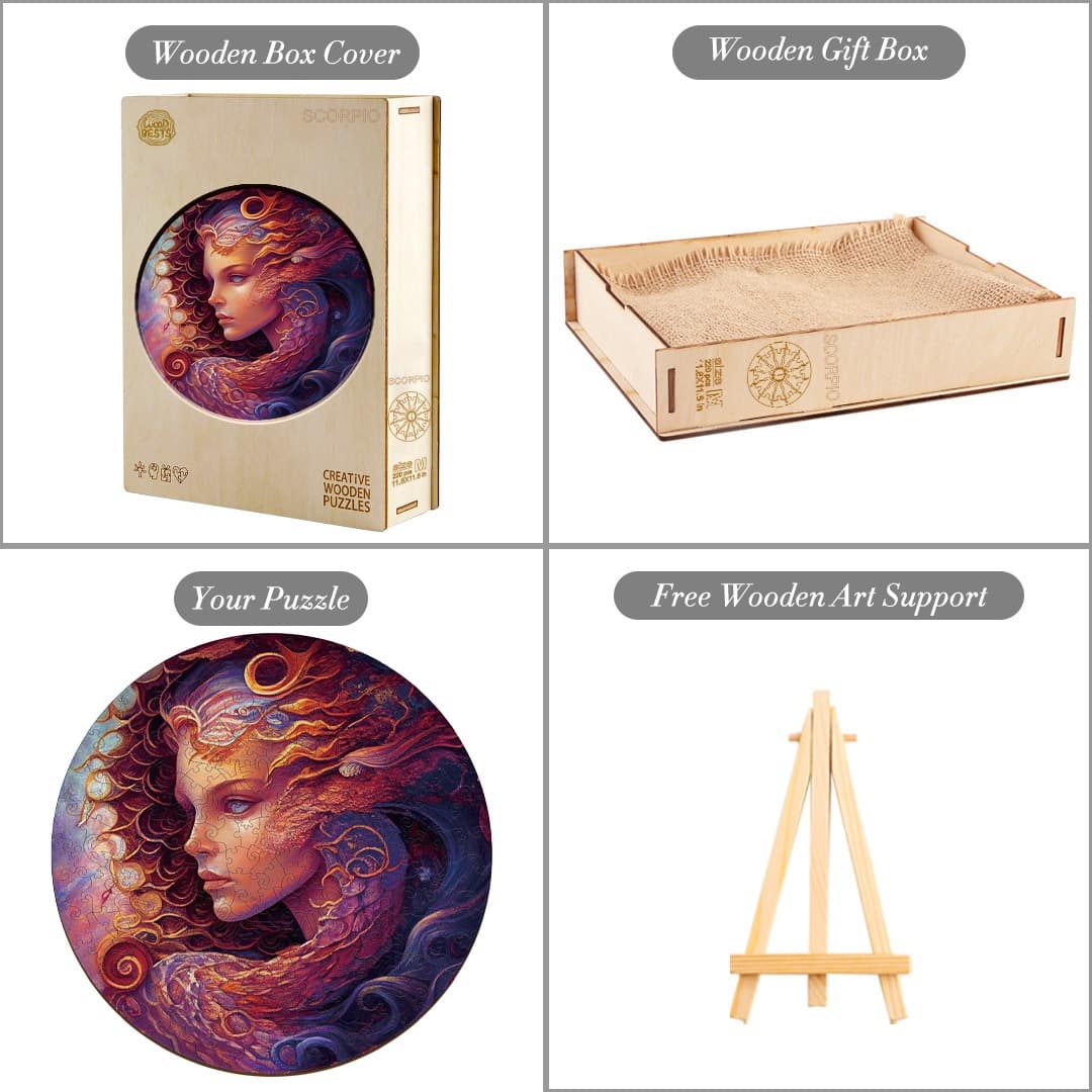 Zodiac Wooden Jigsaw Puzzle-Scorpio - Image 5