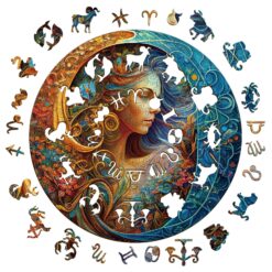 Alternative view of Zodiac Wooden Jigsaw Puzzle-Virgo