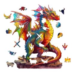 Alternative view of Wooden Jigsaw Puzzle-Dragon 2