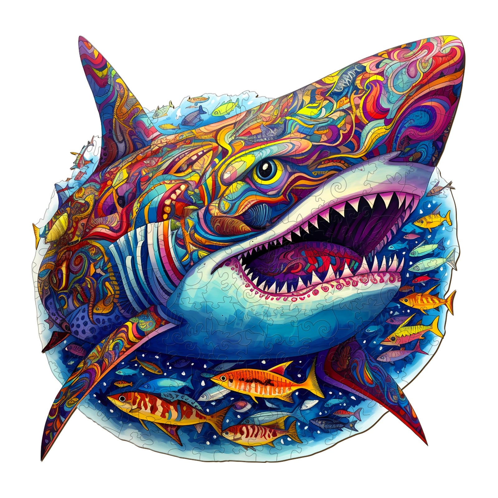 Wooden Jigsaw Puzzle-Fierce Shark