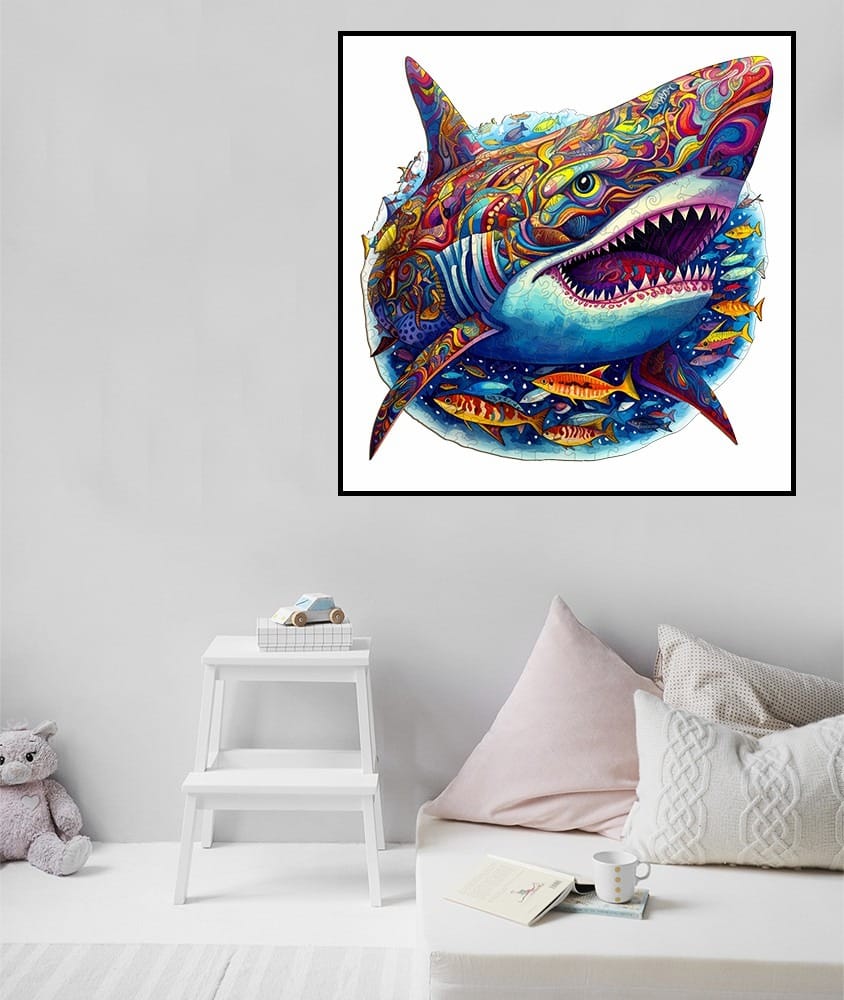 Wooden Jigsaw Puzzle-Fierce Shark - Image 6