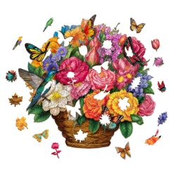 Alternative view of Wooden Jigsaw Puzzle-Flower Basket