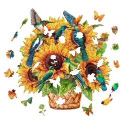 Alternative view of Wooden Jigsaw Puzzle-Flower Basket 3