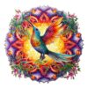 Wooden Jigsaw Puzzle-Hummingbird