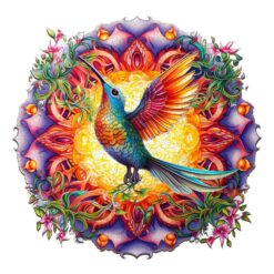 Wooden Jigsaw Puzzle-Hummingbird