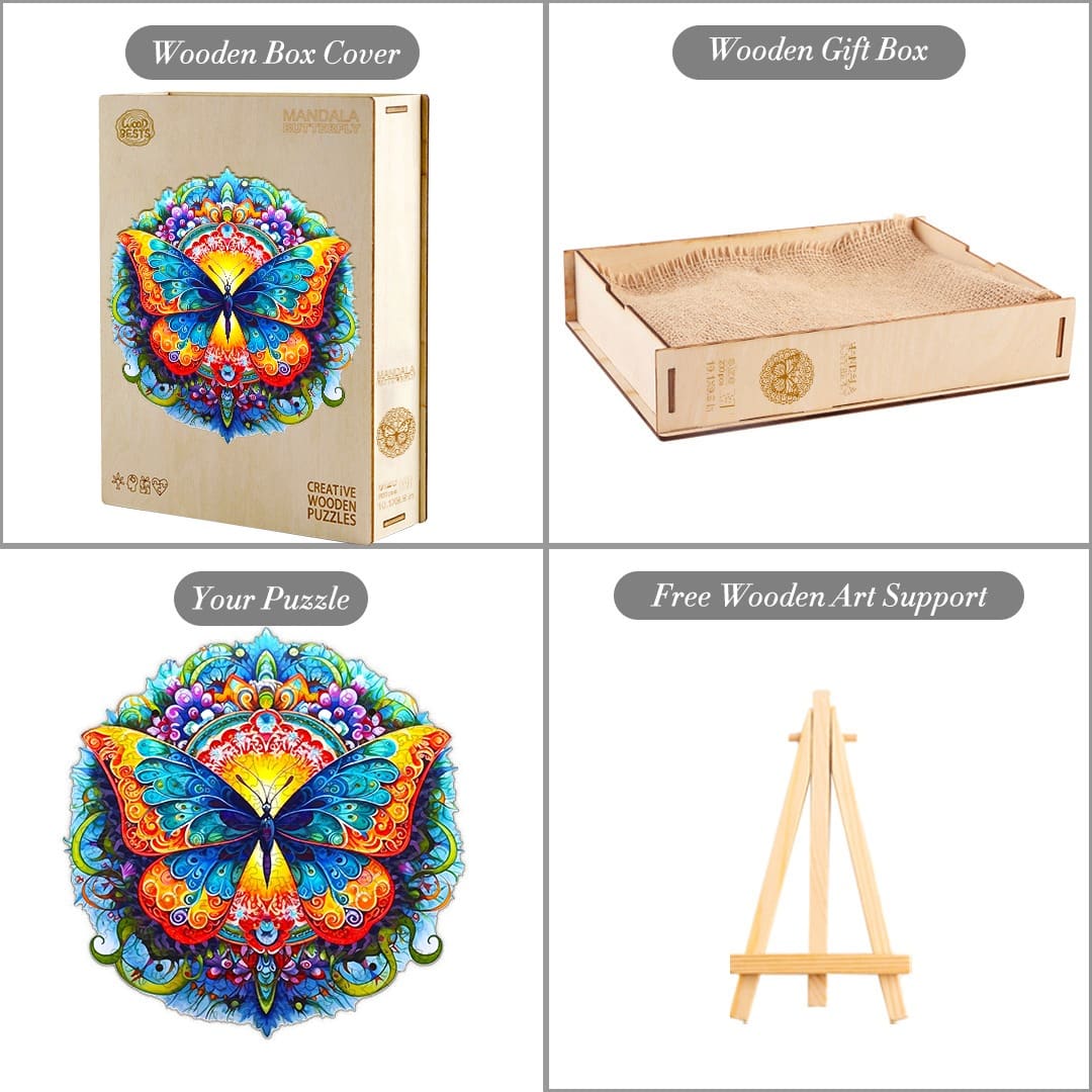 Wooden Jigsaw Puzzle-Butterfly - Image 4