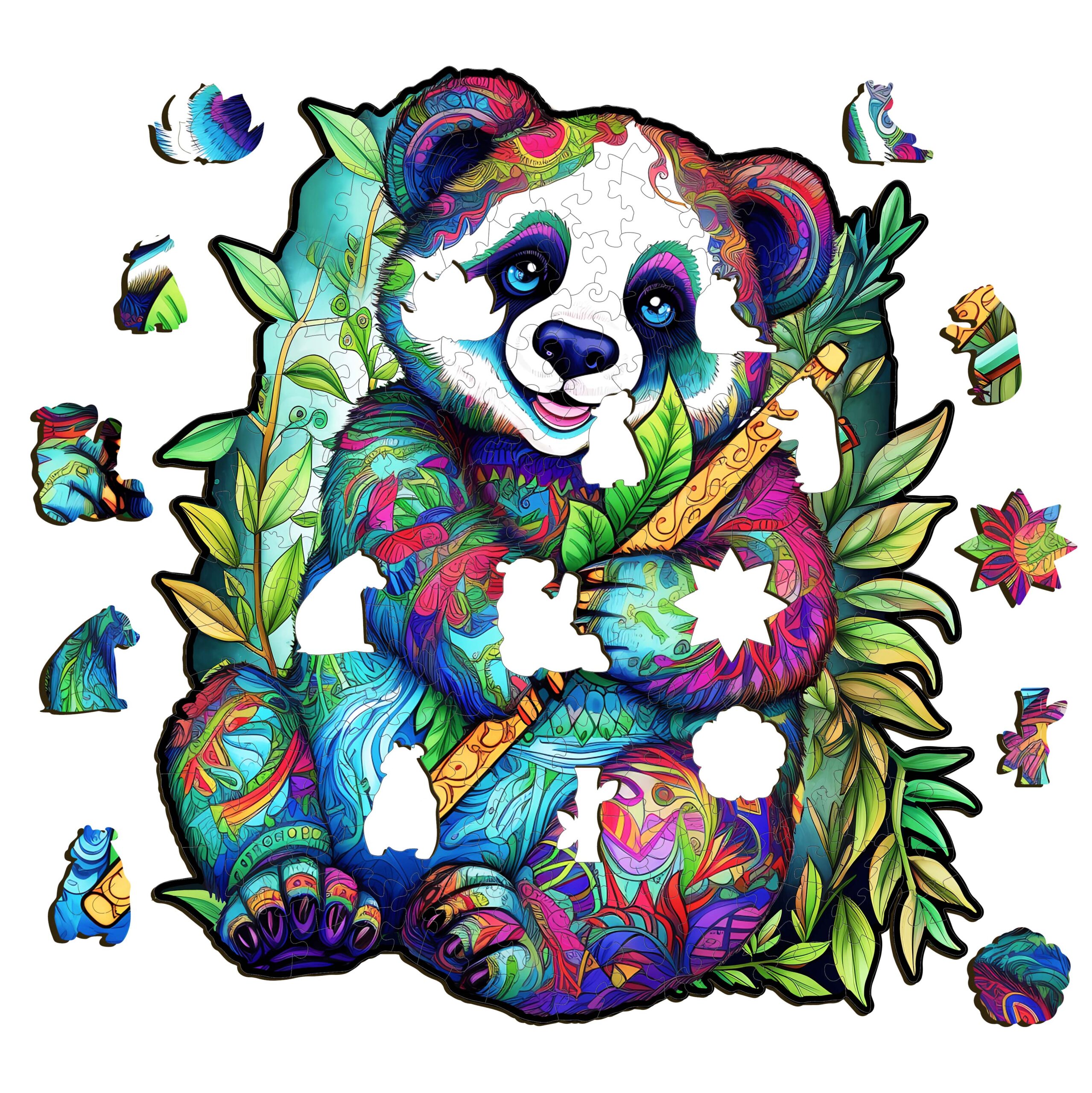 Wooden Jigsaw Puzzle-Panda 2 - Image 2